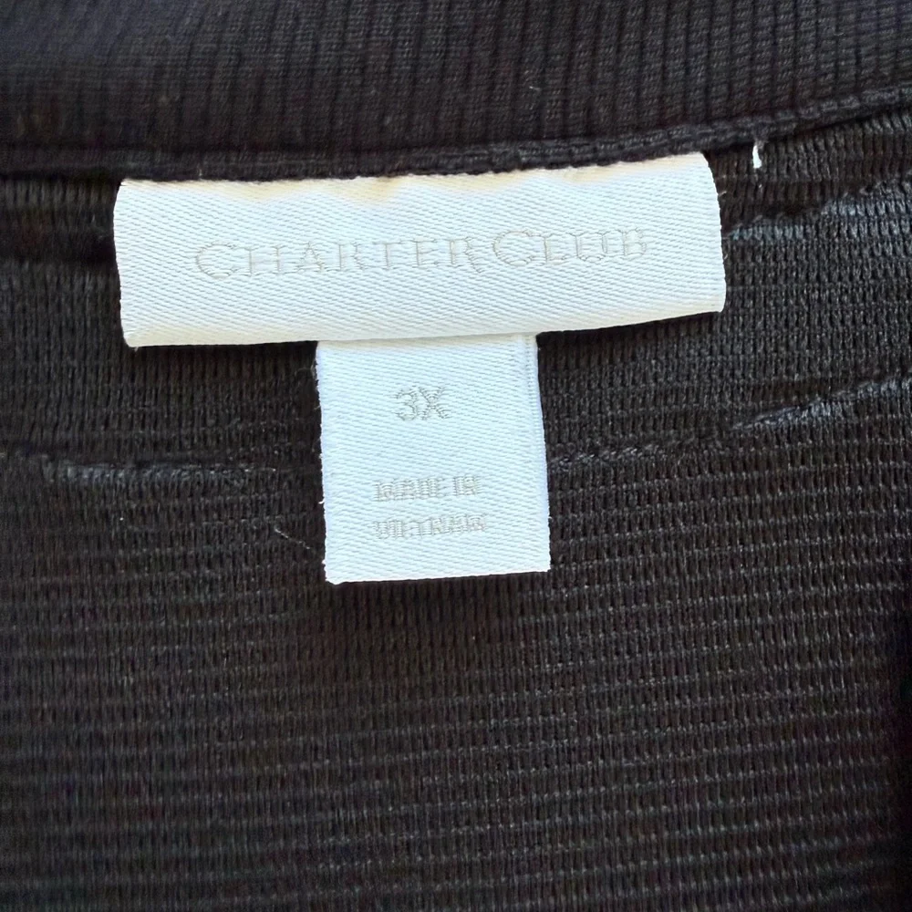 Charter Club Black Tunic with Gold Embroidery - Picture 10 of 10